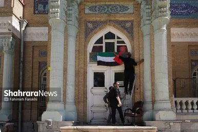 گزارش تصویری | تجمع جامعه پزشکی مشهد در بیمارستان امام رضا (ع) در اعتراض به نسل کشی رژیم صهیونیستی در غزه