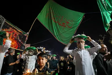 آیین سینی گردانی حضرت قاسم علیه السلام در شب هشتم محرم