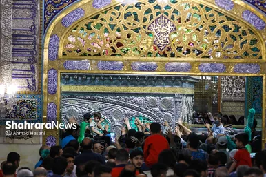 حال و هوای حرم مطهر رضوی در شب میلاد امام رضا(ع)