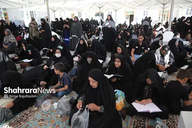عزاداری شهادت امام رضا(ع) درخیابان های منتهی به حرم مطهر