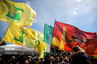 تصاویری از تشییع پیکر شهید سیدحسن نصرالله و شهید سیدهاشم صفی‌الدین در بیروت