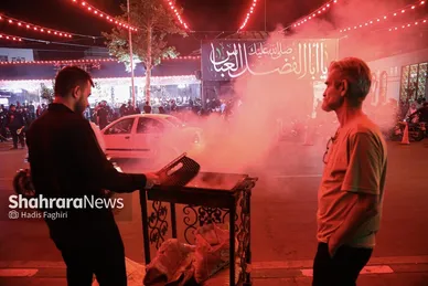 گزارش تصویری | مراسم روضه خوانی شب هشتم  ماه محرم در خیابان های مشهد