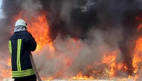 نجات ۱۷ مسافر از حریق یک سوئیت آپارتمان دو طبقه در خیابان سرشور مشهد (۵فروردین۱۴۰۳)
