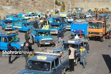 مانور عملیات زمستانه معاونت محیط زیست و خدمات شهری