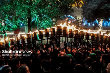 آئین سنتی مشعل گردانی نجفی‌ها در شب تاسوعا