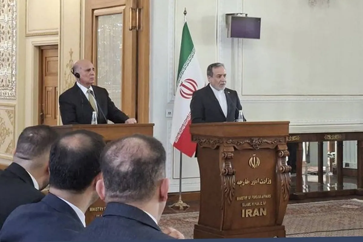 فواد حسین در نشست خبری مشترک با عراقچی: امنیت ایران برای امنیت منطقه مهم است