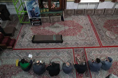 مراسم تشییع حاج فضل‌الله برهانی در حرم مطهر رضوی