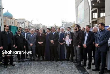 گزارش تصویری | مراسم آغاز چهل‌وهفتمین سالگرد دهه فجر انقلاب اسلامی در میدان شهدای مشهد