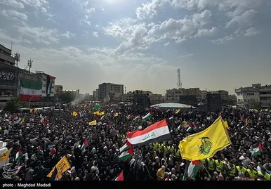 عکس‌هایی از مراسم تشییع پیکر شهید اسماعیل هنیه در تهران- ۲