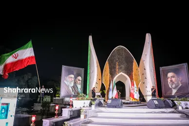 گزارش تصویری | آیین رونمایی از یادمان شهدای گمنام بوستان ملت