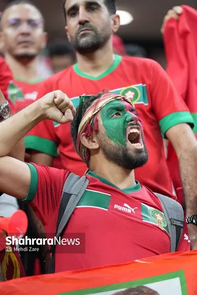 تماشاگران دیدار فرانسه و مراکش