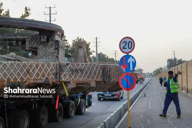 عملیات انتقال دستگاه TBM حفاری قطار شهری