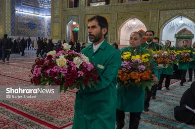 گزارش تصویری | حال و هوای حرم مطهر رضوی در شب نیمه شعبان