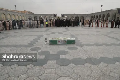 تشییع شهید مرزبانی «معین قدمیاری» در مشهد