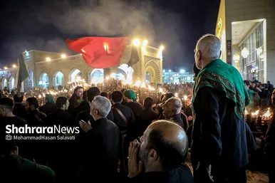 تصاویری از آئین سنتی مشعل گردانی نجفی‌های مقیم مشهد