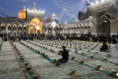 مراسم ترتیل‌خوانی قرآن کریم در حرم مطهر رضوی