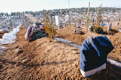 عکس‌هایی از قبرستان جانباختگان بی نام و نشان زلزله ترکیه