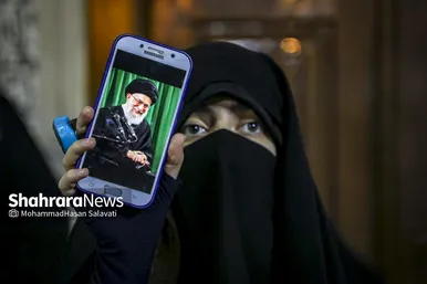 گزارش تصویری | اجتماع مردم مشهد در محکومیت حملات آمریکایی، صهیونی به ایران در حرم مطهر رضوی
