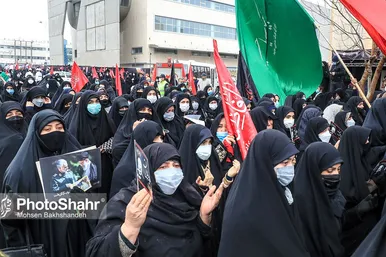 اجتماع عزاداران فاطمی و تشییع پیکر 9 شهید دفاع مقدس و مدافع حرم