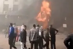 آتش&zwnj;سوزی مرگبار در یک بیمارستان مصری + فیلم