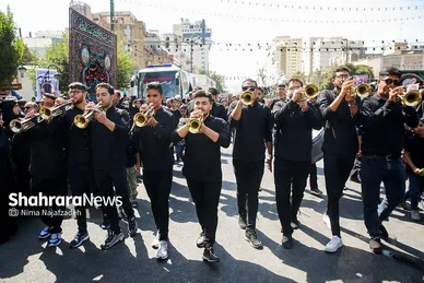 عزاداری شهادت امام رضا(ع) درخیابان های منتهی به حرم مطهر