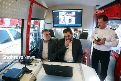 رژه ناوگان خودرویی آتش نشانی مشهد