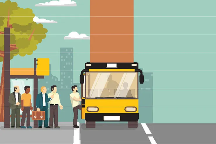 اتوبوس سواری خارج از ایستگاه قانون