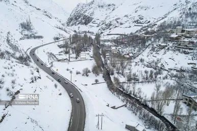 ایران زیباست | بارش برف در جاده چالوس