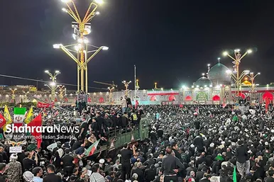 گزارش تصویری | وداع مردم مشهد با رهبر شهید ایران در حرم مطهر رضوی