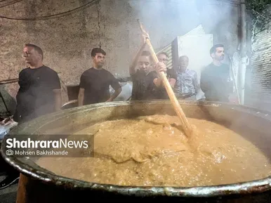 گزارش تصویری | توزیع شله نذری همزمان با شهادت امام حسن عسکری(ع) در مشهد