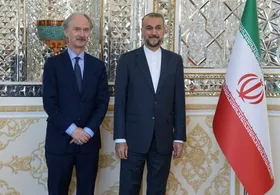 نماینده سازمان ملل در امور سوریه با امیرعبداللهیان دیدار کرد+ فیلم و عکس