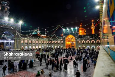 گزارش تصویری | حال و هوای حرم مطهر رضوی در شب نیمه شعبان