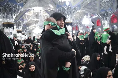 گزارش تصویری | مراسم شیرخوارگان حسینی در حرم امام‌رضا(ع)