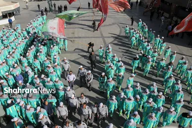 گزارش تصویری | آیین اذن خدمت کاروان خدام الحسین (ع) شهرداری مشهد