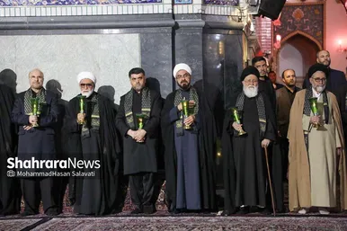 آئین خطبه خوانی شب عاشورا در حرم مطهر رضوی