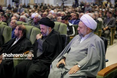 گزارش تصویری | آیین افتتاحیه بیست‌ودومین اجلاس بین‌المللی پیرغلامان حسینی در حرم مطهر رضوی