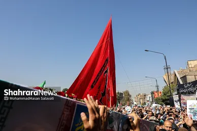راهپیمایی مردم مشهد در محکومیت اغتشاشات اخیر و تشییع شهدای مدافع امنیت