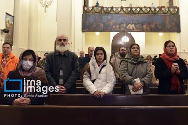 گزارش تصویری | مراسم آغاز سال نو میلادی در کلیسای سرگیس تهران