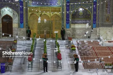 بازگشایی صحن انقلاب حرم مطهر رضوی در آستانه نیمه شعبان
