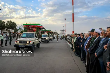 استقبال و تشییع پیکر مطهر شهدای حادثه تروریستی حرم شاهچراغ در مشهد