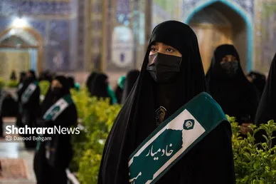آیین خطبه خوانی شب شهادت امام رضا(ع) در حرم مطهر رضوی