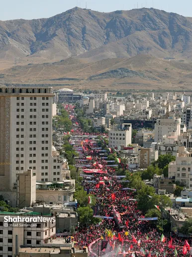 گزارش تصویری | تصاویر هوایی مراسم تشییع پیکر رهبر شهید انقلاب اسلامی