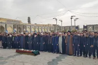 عضو سابق شورای شهر مشهد در حرم رضوی تشییع شد + عکس
