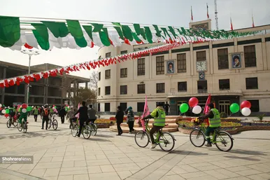 کاروان‌های گل دوچرخه‌سوار منتظران بهار