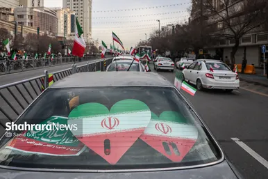 راهپیمایی خودرویی ۲۲ بهمن در مشهد