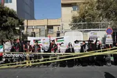 دفاع از انسانیت با مشت‌های گره‌زده | اجتماع دانشجویان انقلابی مشهد در سالگرد عملیات طوفان الاقصی + فیلم