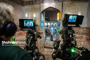 گزارش تصویری | پشت صحنه ویژه برنامه های سحر ماه رمضان تلویزیون در حرم مطهر رضوی