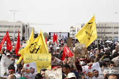 حضور پر تعداد مهاجران افغانستانی در مراسم تشییع پیکر شهید حجت‌الاسلام اصلانی