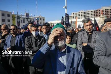 گزارش تصویری | اجتماع عزاداران فاطمی و تشییع پیکر مطهر ۱۳ شهید گمنام دوران دفاع مقدس در مشهد
