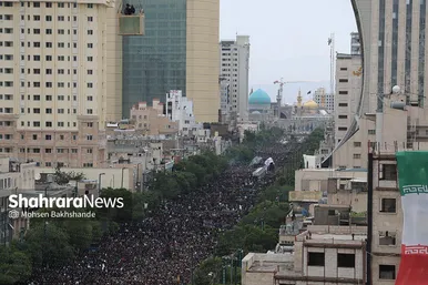 عکس‌هایی از تشییع شهدای خدمت در خیابان امام‌رضا‌(ع) (۳ خرداد ۱۴۰۳)